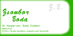 zsombor boda business card